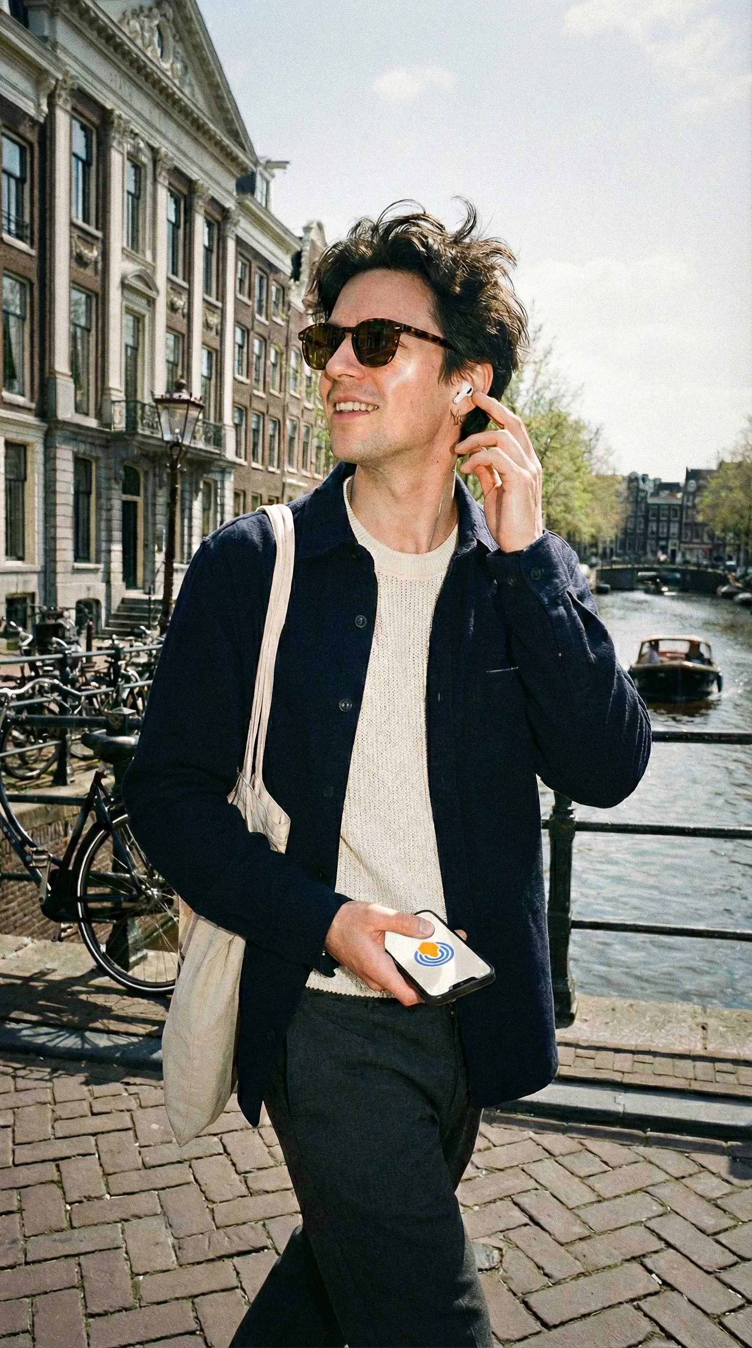 Scenic view of Amsterdam canals from Mokum Tour