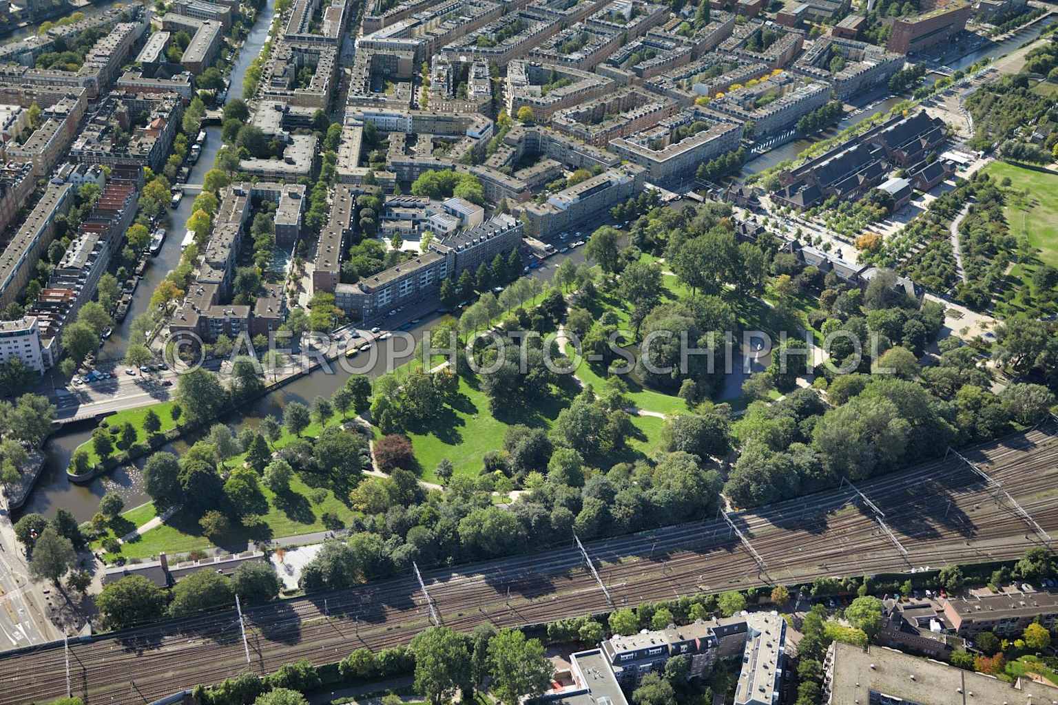 Aerial view of Westerpark Amsterdam